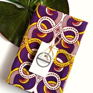 Purple Green Ankara African Print Fabric Head Wrap